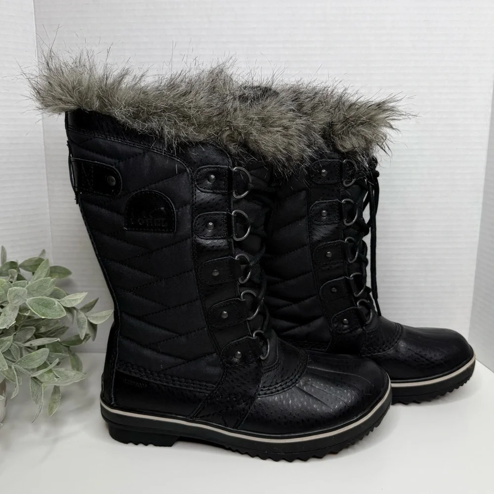 Sorel TOFINO™ II Women's Waterproof Boot Black Calf High Outdoor Boots W Size 6